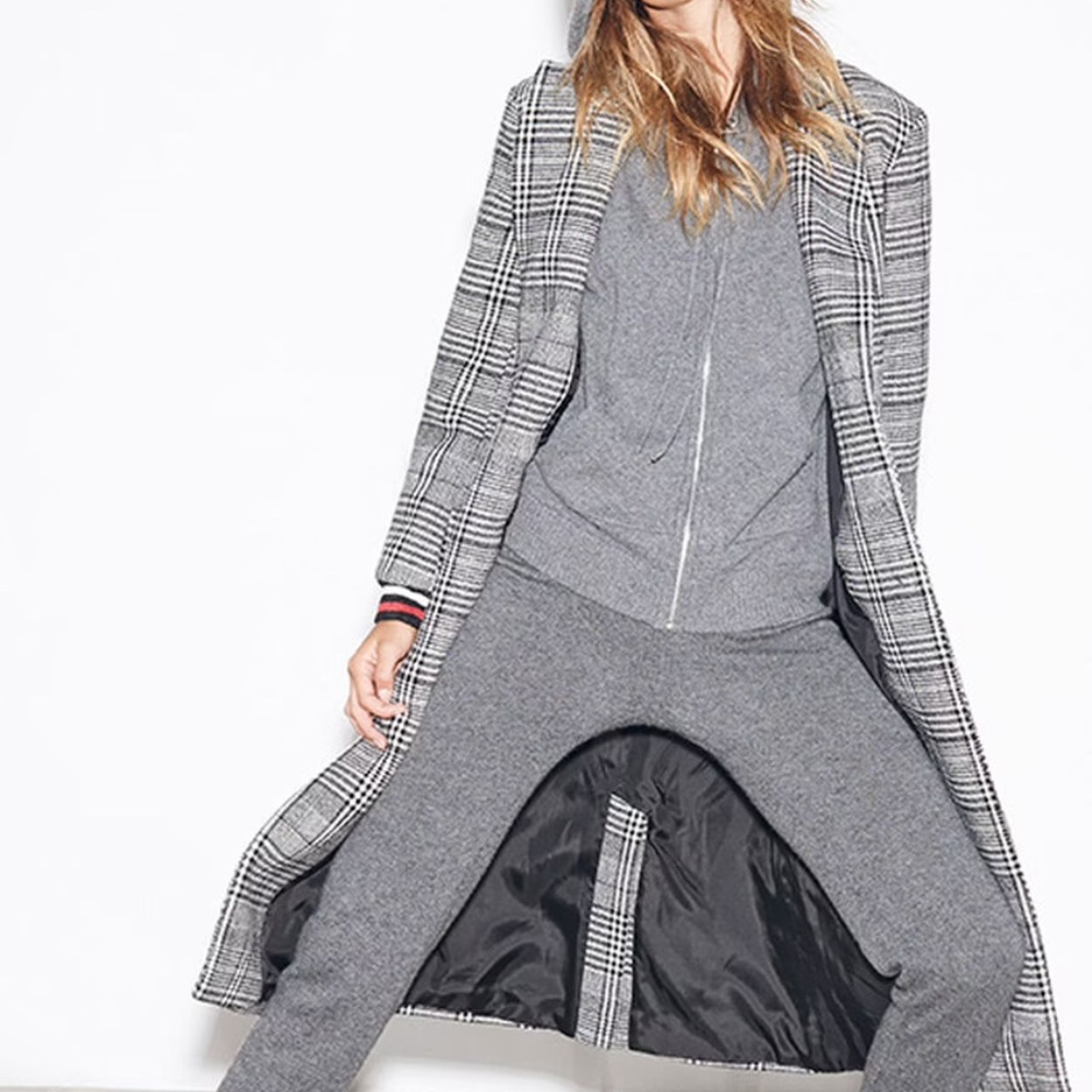 Ba&sh Windowpane Lou Coat Size 1 Small